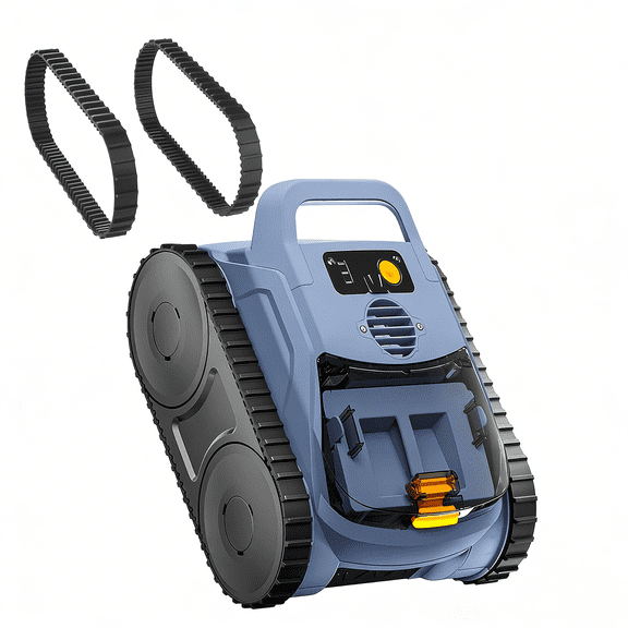Seauto Cordless Robotic Pool Cleaner, Pool Robot with Sonar Navigation & Track Drive, 180W Brushless Motor, Wall Climbing & Waterline for Inground & Above-Ground Pools