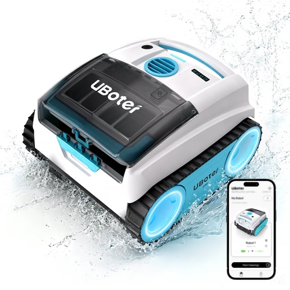 UBoter S10 Cordless Robotic Pool Cleaner, Automatic Pool Vacuum for Inground Pools up to 1,290 Sq.Ft, Floor, Wall, Waterline & Step Cleaning, 150-Min Runtime, Lightweight ,Auto Parking,Smart App