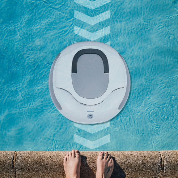 Cordless Robotic Pool Vacuum Automatic Pool Cleaner Self-Parking LED Indicator