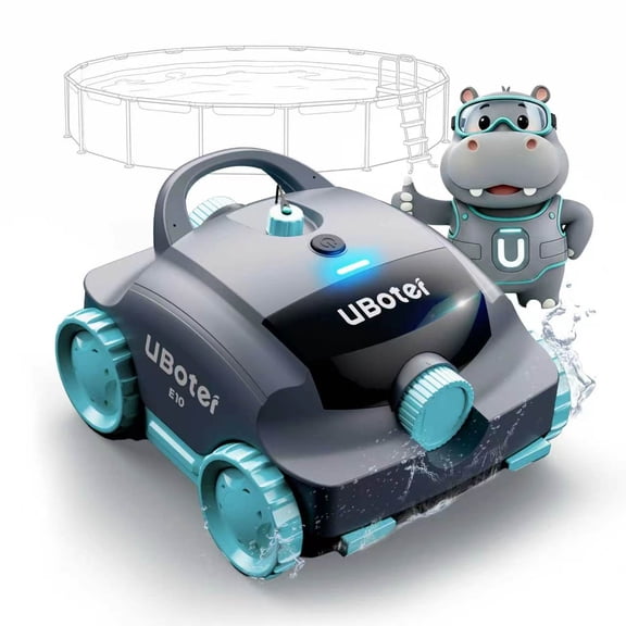 Cordless Robotic Pool Vacuum, Dual-Layer Filtration, Powerful Edge Corner Cleaning, 120-150 Mins Runtime, Auto Parking, No Debris Leakage, for Above Ground Flat Bottom Pools Up to 860 Sq.ft