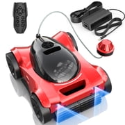Cordless Robotic Pool Vacuum Pool Robot Cleaner with Wall Climbing, 240mins Runtime for Inground Pool and Above Ground Pool up to 6458 Sq.ft