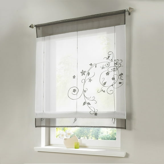 Cordless Roman Shades - Fabric Privacy Single Panel Darkening, Energy Efficient, Thermal Insulated Window Blind Treatment, for Bedroom, Living Room Decor, 23.62" x 47.24"