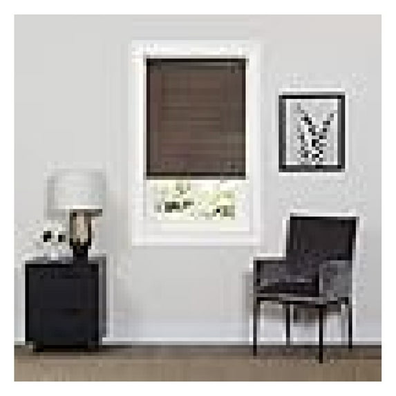 Cordless Room Darkening Mini Blind - 23 Inch Width, 64 Inch Length, 1" Slat Size - Mahogany - Cordless GII Deluxe Horizontal Windows Blinds for Interior by Home Decor