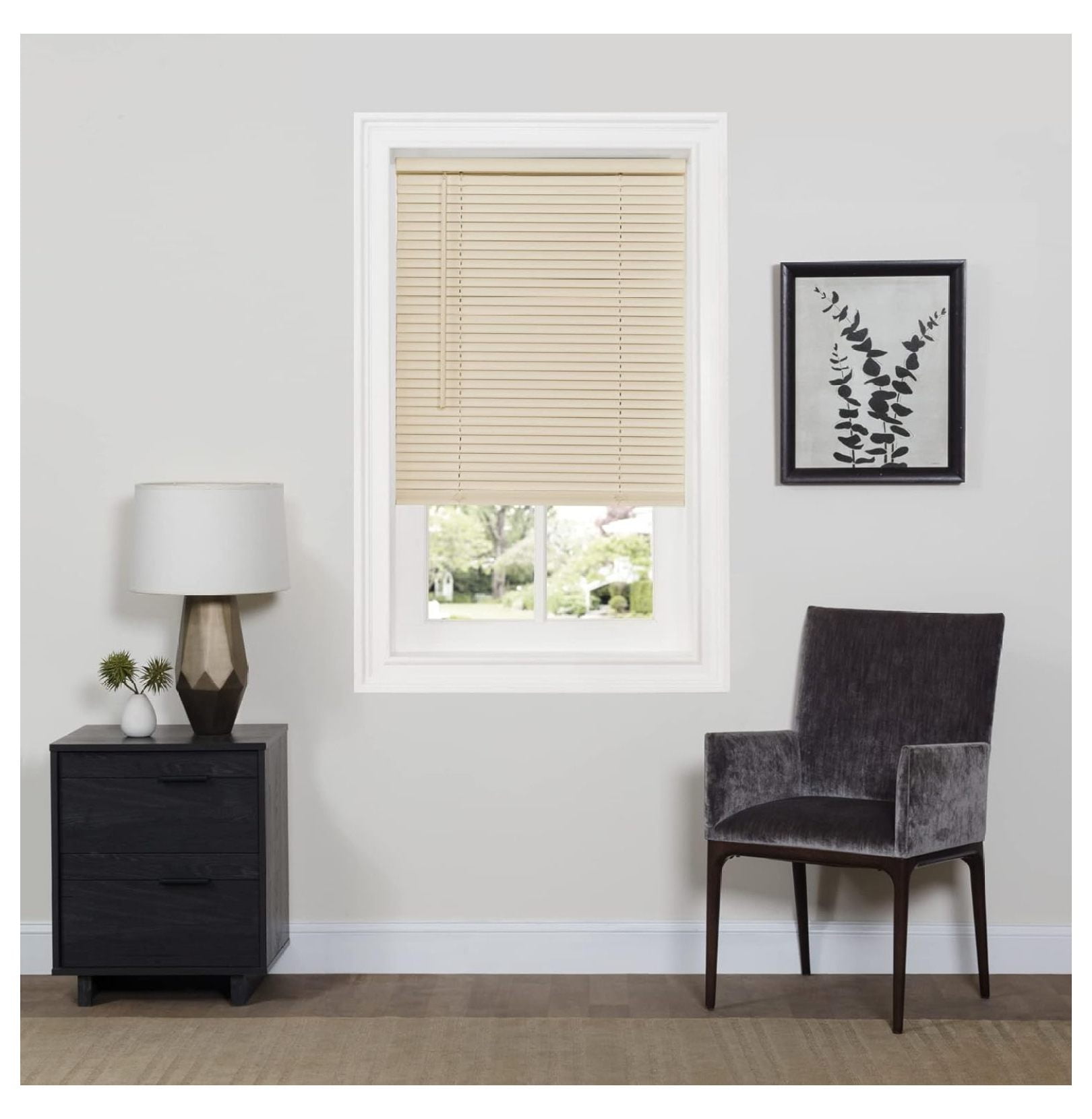 Achim Home Furnishings Luna 5,1 cm Vinyl Blind, Alabaster, 35 by 64-inch