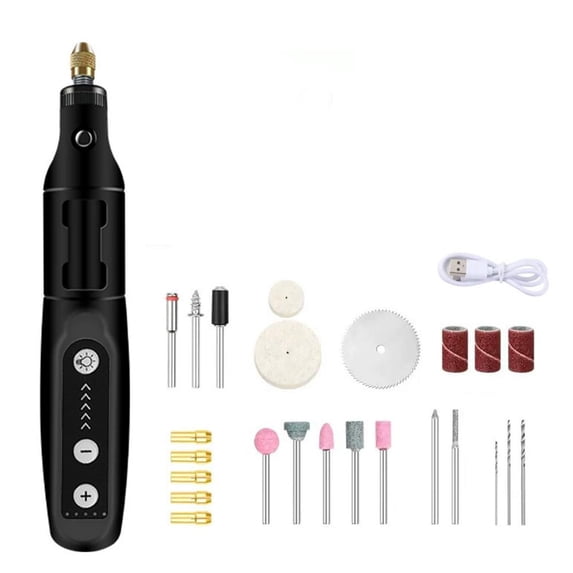 Cordless Rotary Tool Pen, 8000-16000 RPM Variable Speed Mini Engraving Pen with 22 Accessories, USB Rechargeable Electric Carving Tool for Wood Metal Jewelry Polishing Sanding DIY Crafts