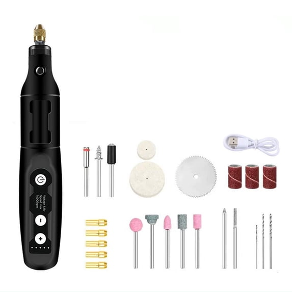 Cordless Rotary Tool Pen, 8000-16000 RPM Variable Speed Mini Engraving Pen with 22 Accessories, USB Rechargeable Electric Carving Tool for Wood Metal Jewelry Polishing Sanding DIY Crafts