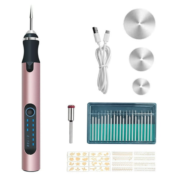 Cordless Rotary Tool Rechargeable Engraving Pen with 300mAh Battery Electric Adjustable Speed Carving Pen Portable Wood Engraving Tool for Sanding Polishing Drilling Etching