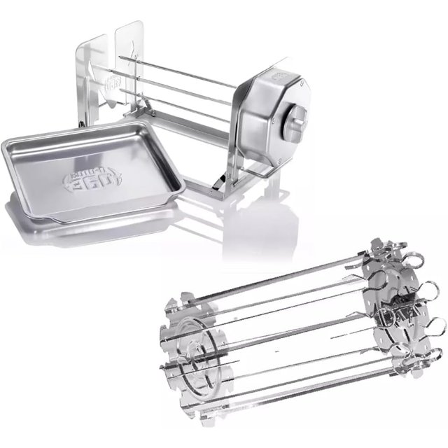 Cordless Rotisserie Kit w/Skewer Set for Grills, Ovens, Smokers