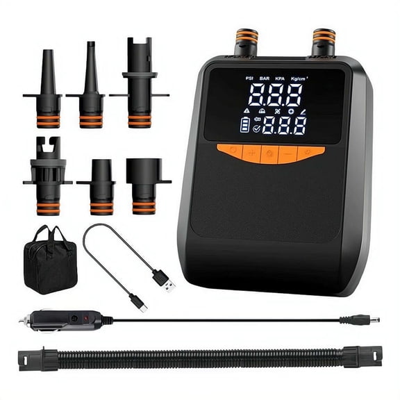 Cordless SUP Air Pump 20PSI Battery Powered, High Pressure Electric Paddle Board Pump with Auto Shut-Off, Fast Inflate/Deflate, for SUP, Kayak, Boat