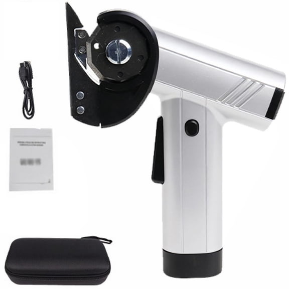 Cordless Scissors Electric Cutter, Rechargeable LED Display Cardboard Cutting with Blades, LED Light Easy and Safe Cutting, Office Tailors Handmade Crafts and Warehouse, 1 Set, 7.08x5.51"