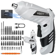 Cordless Screwdriver, 47 in 1 Electric Screwdriver,Dual Position Handle with USB Cable LED Light for Home Office DIY Too