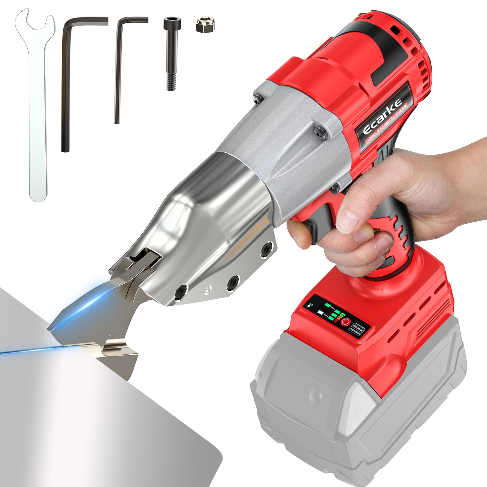 Cordless Sheet Metal Cutter: Sheet Metal Nibbler for Milwaukee 18V ...