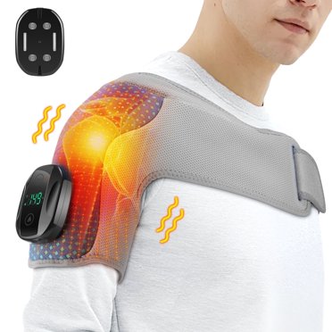 Heated Shoulder Brace With Massage – Rechargeable Rotator Cuff Support Wrap
