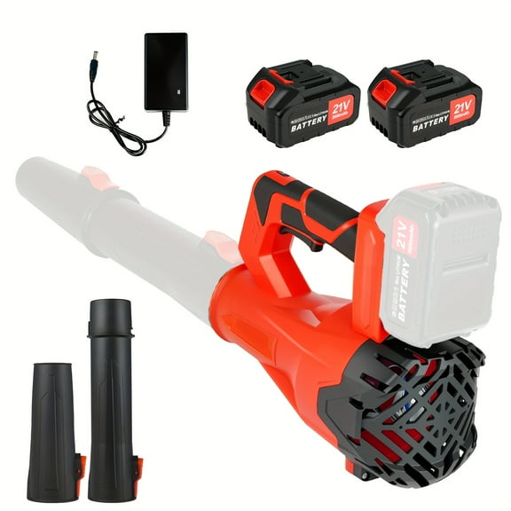 Cordless Snow Blower - Stepless Speed & Large Battery. Strong Wind for Leaves/Snow, Portable Household Design.