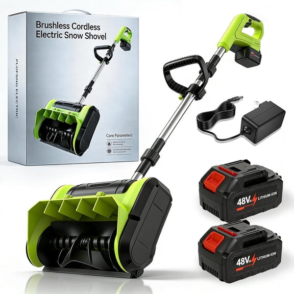 Cordless Snow Shovel, 13 Inch Brushless Cordless Snow Shovel, Electric Snow Blower with Directional Plate, Battery Powered Snow Removal, for Pathways,Patios,Decks & Driveways