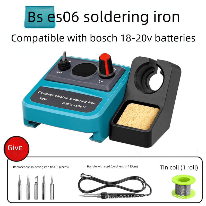 Cordless Soldering Iron for Bos*ch 18V Battery,90W Portable Electric Soldering Station Adjustable Solder Iron Kit Tool for DIY,Appliance Repair,Wire Welding(NO Battery)