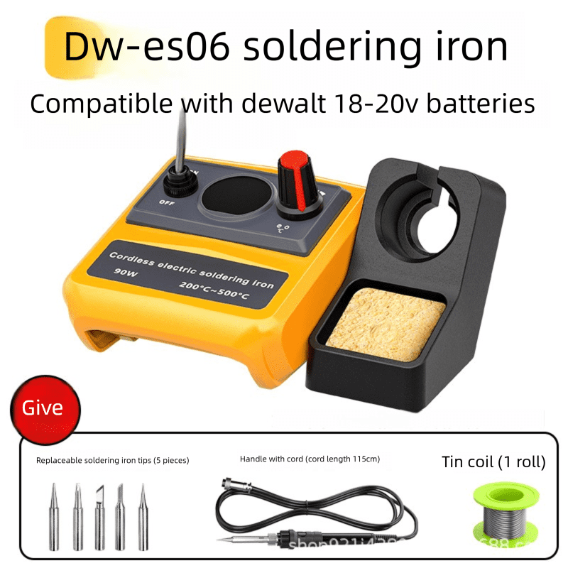 Cordless Soldering Iron for De*walt 20V Battery,90W Portable Electric Soldering Station Adjustable Solder Iron Kit Tool for DIY,Appliance Repair,Wire Welding(NO Battery)
