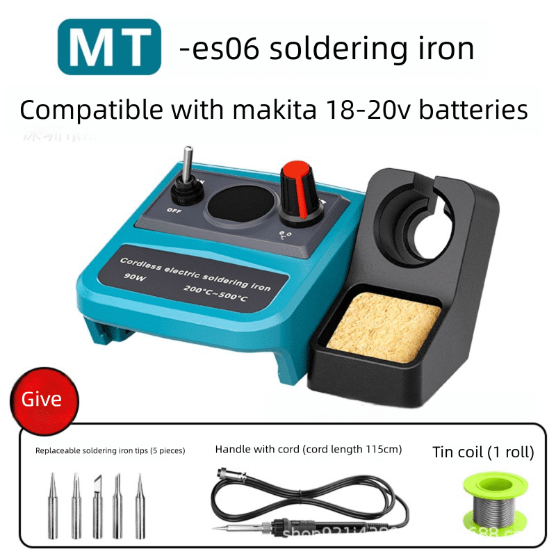Cordless Soldering Iron for Ma*kita 18V Battery,90W Portable Electric Soldering Station Adjustable Solder Iron Kit Tool for DIY,Appliance Repair,Wire Welding(NO Battery)