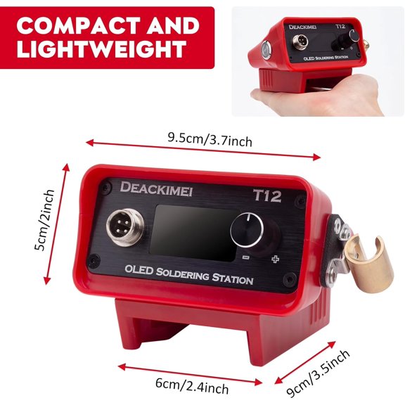 Cordless Soldering Iron Station for  18V Battery, Temperature Adjustable, Auto Sleep & Low Voltage Protection,  C/F Conversion, OLED Digital Display, Lead-Free Solder (Tool Only)