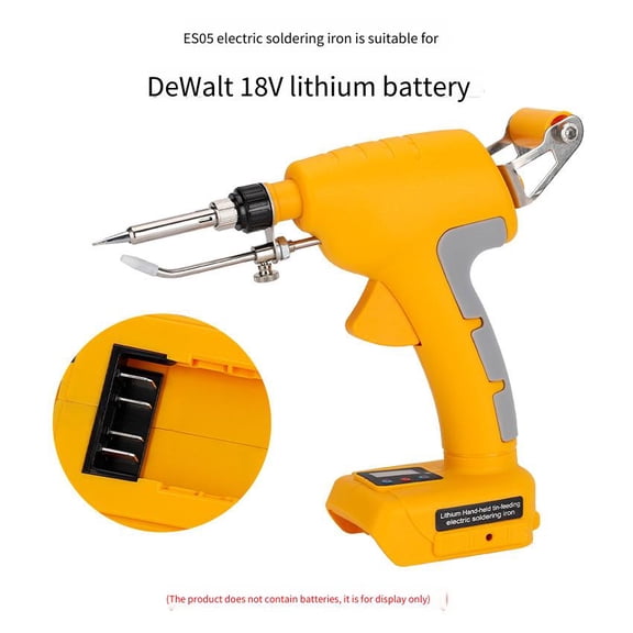 Cordless Soldering Iron for De*walt 20V Battery Digital Solder Iron Gun with 5pcs Tips Solder Wire 75W