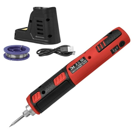 Cordless Soldering Iron with 1500mAh Battery, USB-C Rechargeable Welding Tool, 450°C Fast Heating,Portable Wireless Tin Welder, for Home Repair
