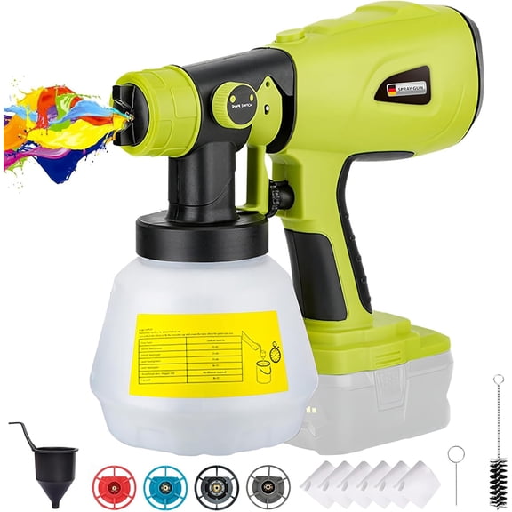 Cordless Sprayer for for Ryobi 18V , Handheld HVLP with 1000ML Container, Electric Sprayer for Painting Ceiling, Fence, Cabinets, Walls ( NOT Included)