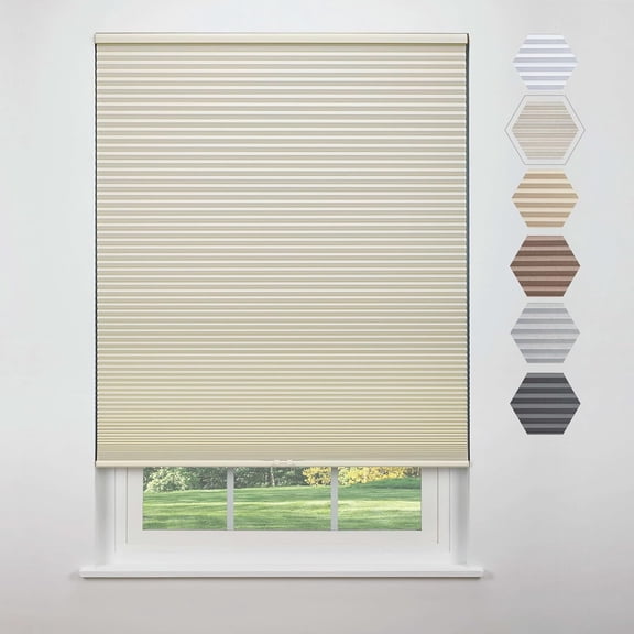 Cordless Standard Blackout Cellular Shade 70 1/4 W x 66 H, Seashell (Arrives 1/4" Narrower)