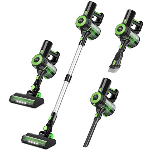 Cordless Stick Vacuum Cleaner,Powerful Suction Vacuum with 45 Mins Runtime Detachable Battery,Green