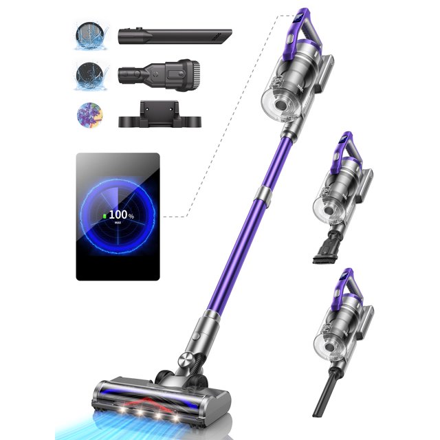 Cordless Stick Vacuum Cleaners 450W 33KPa Powerful Touch Display