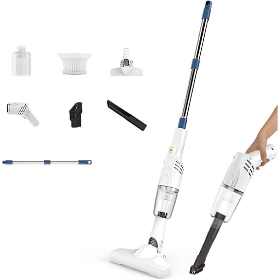 Cordless Stick Vacuum with Foldable Swivel Head, Fast Charging Powerful Suction Handheld Vacuum Cleaner, Light Weight Wireless Vacuum Cleaner for Carpet and Hardwood Floor Pet Hair