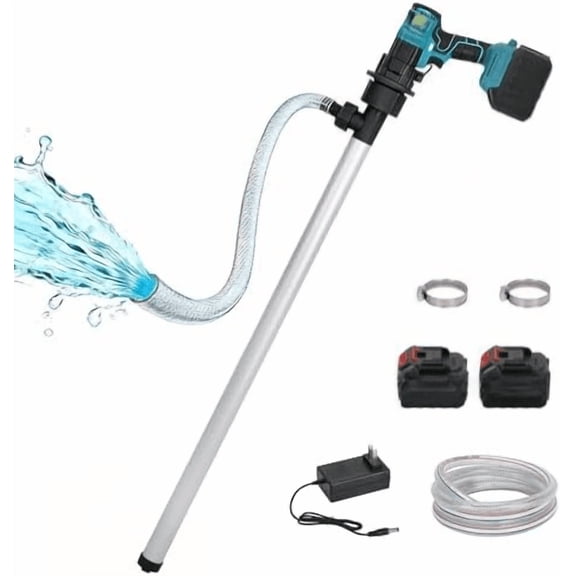 Cordless Stick Water Transfer Pump, 48VF Battery (21V Voltage) Stick Pump, (Battery and Charger Included) For Gardens, Ponds, Rain Barrels, Drainage Wells, and Multi-Oils$$Tools & Hardware Other