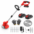 Cordless String Trimmer Edger, Red, Lightweight Lawn Maintenance Tool ...