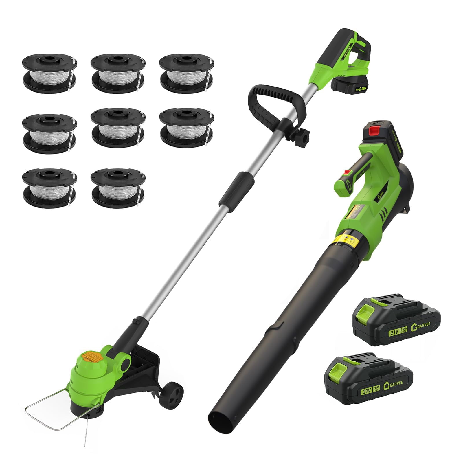 Cordless String Trimmer & Leaf Blower Combo 20V – Electric Lawn Edger and Yard Blower Set, Lightweight Outdoor Garden Tools for Grass Trimming, Lawn Edging & Leaf Cleanup