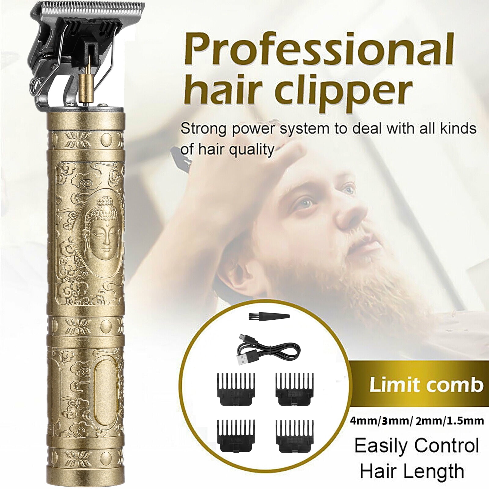 Cordless T Outliner Clipper Portable Electric Pro Trimmer Wireless