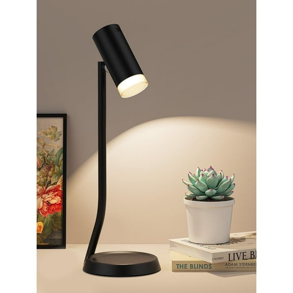 Rechargeable Cordless Table Lamp with Magnetic Adjustable Head - 5000mAh Battery, CCT Dimming Function for Patio, Party, Restaurant, Dining & Home Use