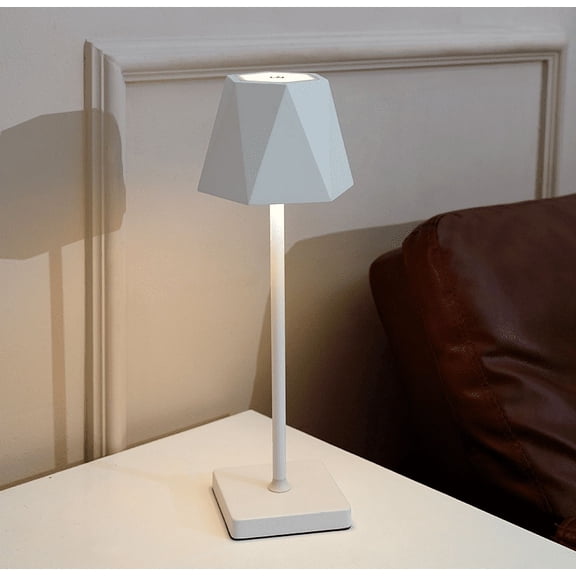 Cordless Table Lamp, 5000mAh USB Rechargeable Desk Lamp, RGB 5 Modes & Stepless Dimming,Gift Battery Powered Modern Lamp for Bedroom/ Dining/ Coffee /Outdoor,White