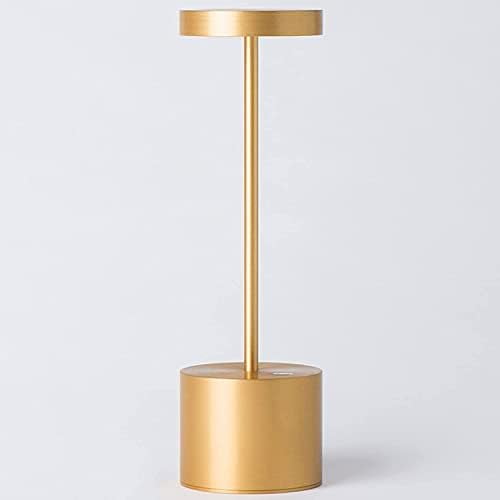 Cordless Table Lamp Rechargeable, 5000mAh Battery Operated Portable Table Light,Dimming LED Table Lamp for Restaurant/Patio/Outdoor(Gold)