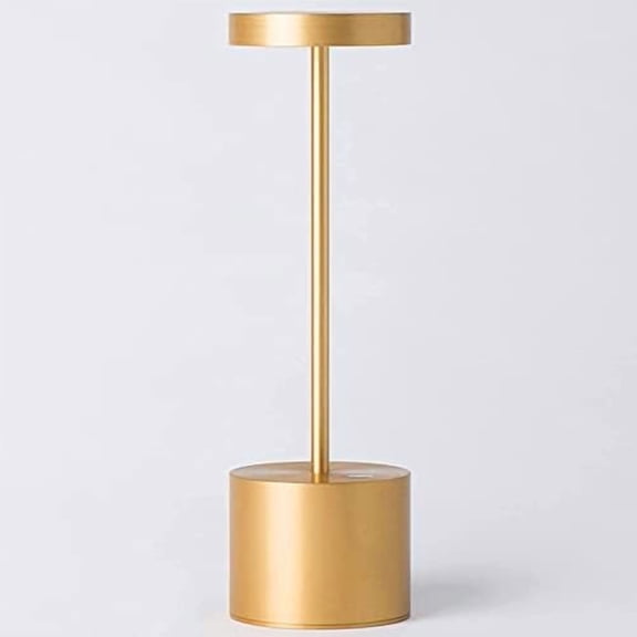 Cordless Table Lamp Rechargeable, 5000mAh Battery Operated Portable Table Light,Dimming LED Table Lamp for Restaurant/Patio/Outdoor(Gold)