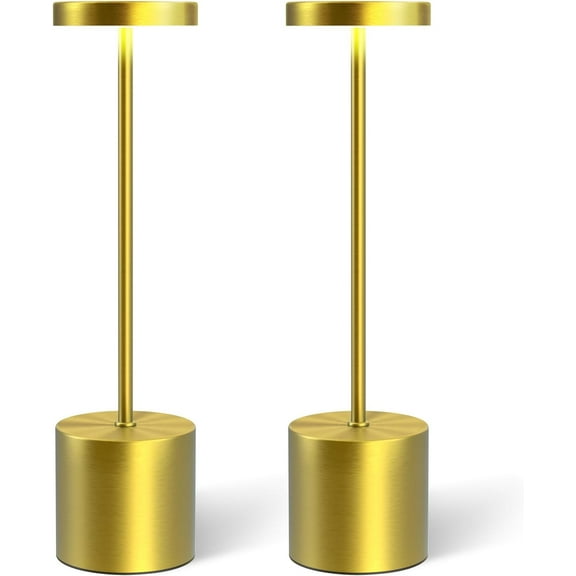 Cordless Table Lamp , Rechargeable 5000mAh Battery Powered Outdoor Table Lamps, Portable LED Desk Lamp, 3 Color Dimmable Light for Restaurant, Patio, Bedroom, Bedside Night Lamp(Black)