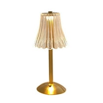 Cordless Table Lamp, Rechargeable Battery Operated Lamp, 3 Color Modes & Stepless Dimmable LED Touch Lamp, Portable Crystal Gold Metal Beside Lamps for Bedroom Living Room Restaurant Outdoor