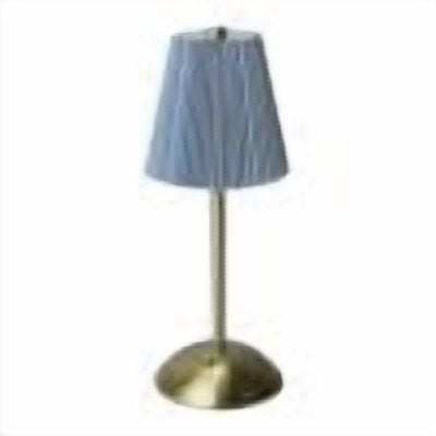 Cordless Table Lamp With Pleated Lampshade Rechargeable Night Light Decor Light (Blue)