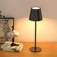 thumbnail image 1 of Cordless Table Lamps Rechargeable, 3 Adjustable Height, 5000mAh Battery Operated, 3 Colors Smooth Dimming, Portable LED Waterproof Table Lamp for Dining, Bedroom, Outdoor- Black, 1 of 5