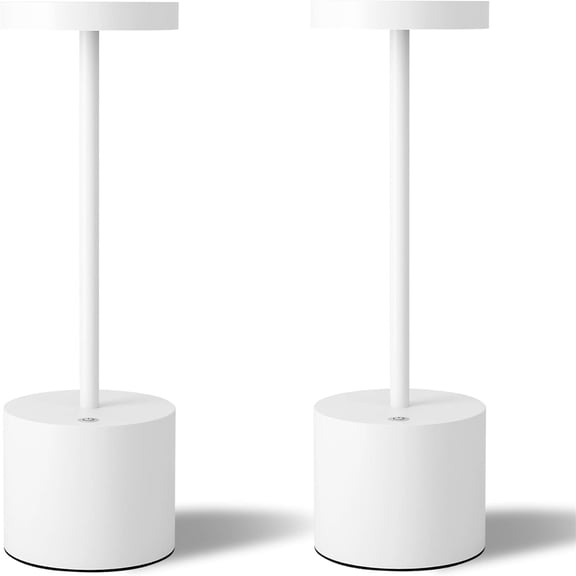 Cordless Table Lamps Set of 2, 5000mAh Rechargeable Battery Powered Lamp, 3 Color Stepless Dimming LED Table Lamp, Portable Table Light for Outdoor/Indoor/Restaurant/Home.