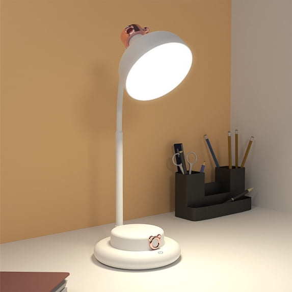 Cordless Table Lamps USB Rechargeable Simplicity Desk Lamp Built-in 4600 mAh Battery LED Battery Operated lamp with Touch Control Table lamp - Bedroom/Desk/Reading/Patio(White)