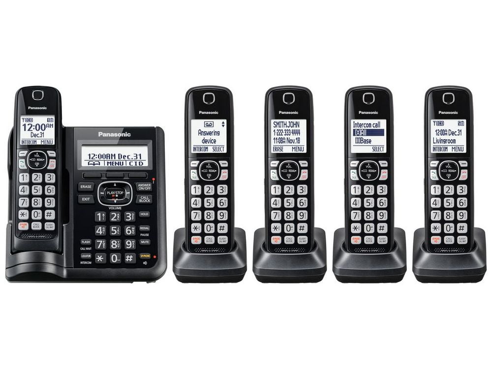 Cordless Telephone in black