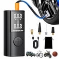 thumbnail image 1 of Cordless Tire Inflator Portable Air Compressor, 150 PSI Air Pump with Auto Shutoff & LED Light, Digital Gauge, Fast Inflation for Car, Motorcycle, Bike, Balls, 1 of 7