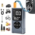 thumbnail image 1 of Cordless Portable Tire Inflator Air Compressor for Car, 150 PSI Auto-Pause Tire Pump with LED Light & Power Bank, for Motorcycle, Bicycles, Sports Balls, Pool Floats & Inflatable Toys, 1 of 9