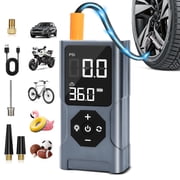 Cordless Portable Tire Inflator Air Compressor for Car, 150 PSI Auto-Pause Tire Pump with LED Light & Power Bank, for Mo