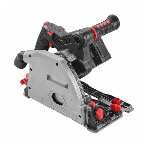 Cordless Track Saw 5-1/2 Inch Plunge Cut Circular Saw Kit 20V Brushless, 4.0Ah Battery Powered, Adjustable Angle, 42T Carbide Blade