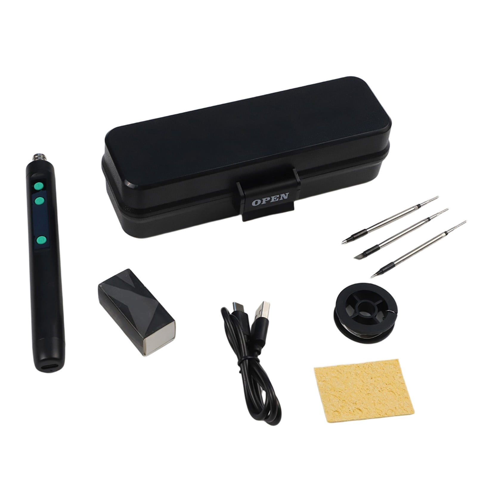 Cordless USB Rechargeable Soldering Iron Kit with LCD & Adjustable Temperature